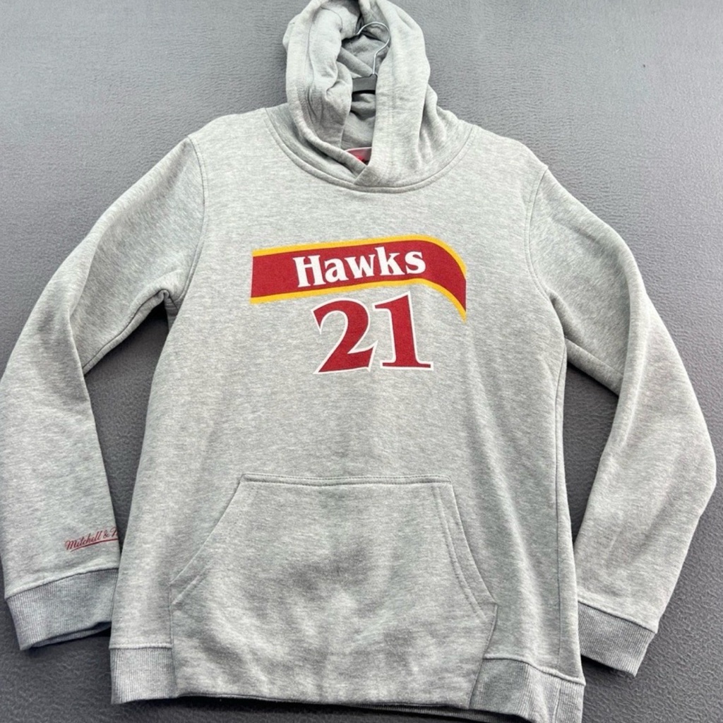 Youth Xl Mitchell & Ness Gray Dominique Wilkins Hoodie